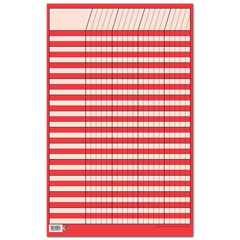 Small Incentive Chart - Red