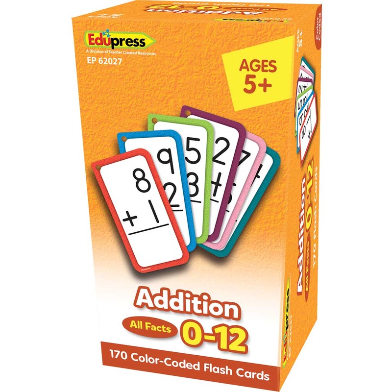 Addition Flash Cards - All Facts 0-12