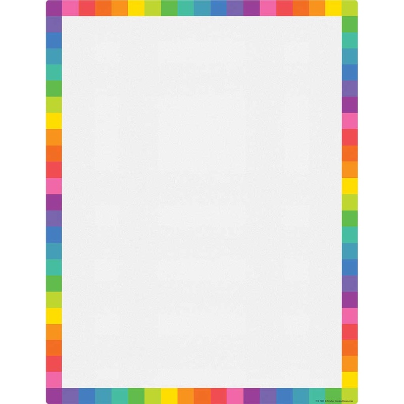 Colorful Blank Write-On/Wipe-Off Chart
