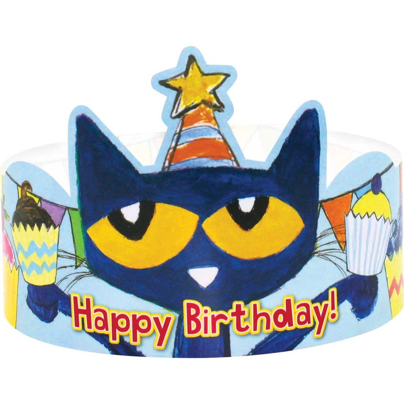Pete the Cat Happy Birthday Crowns