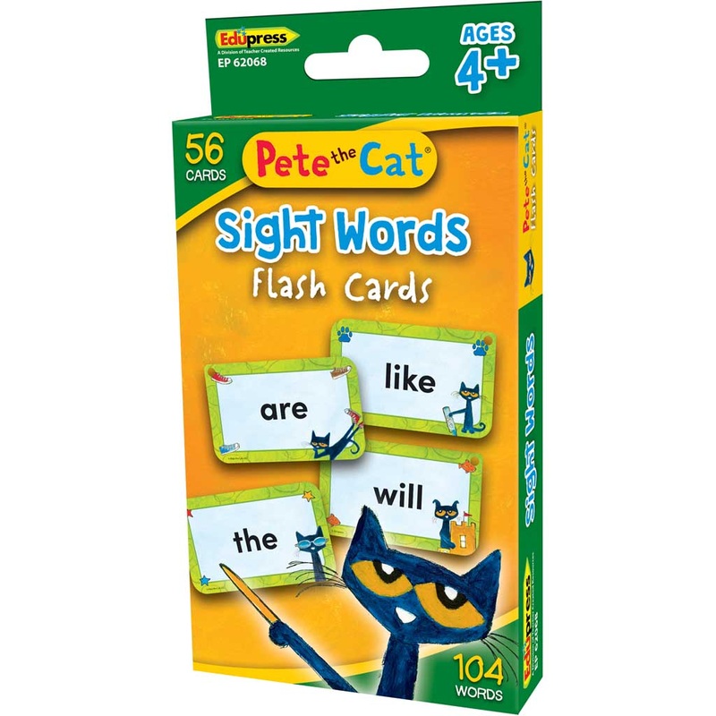 Pete the Cat Sight Words Flash Cards