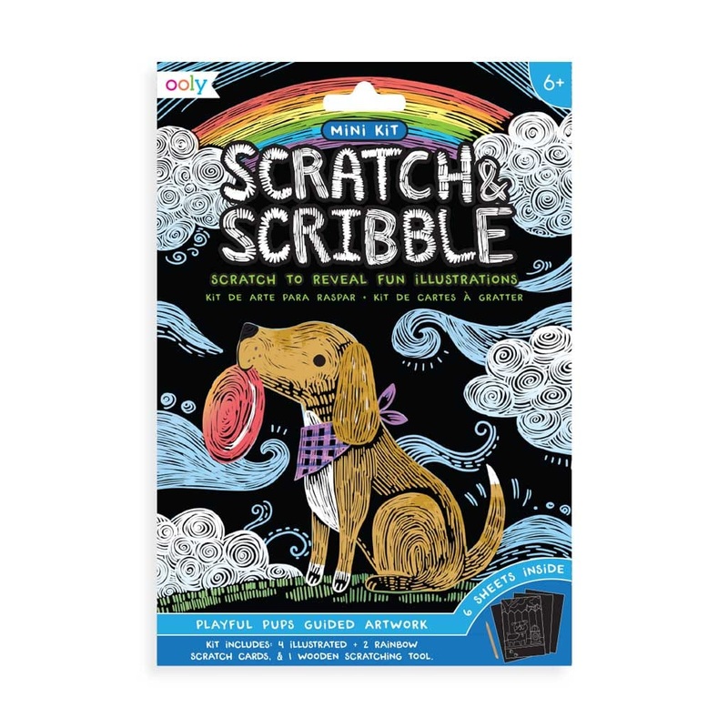 Playful Pups Mini Scratch & Scribble Kit