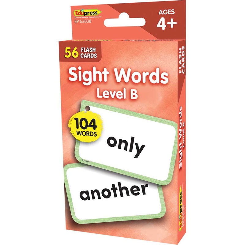 Sight Words Flash Cards - Level B