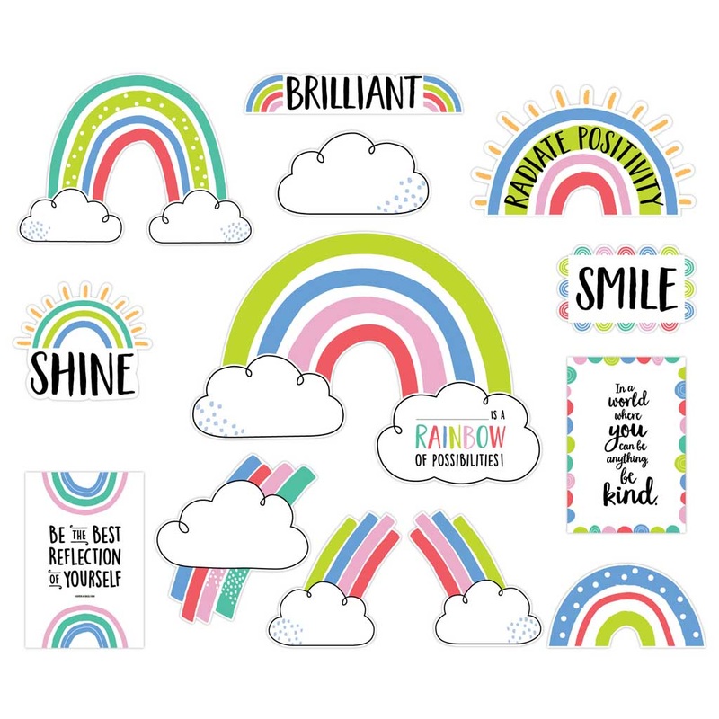 Doodly Rainbows Bulletin Board Set