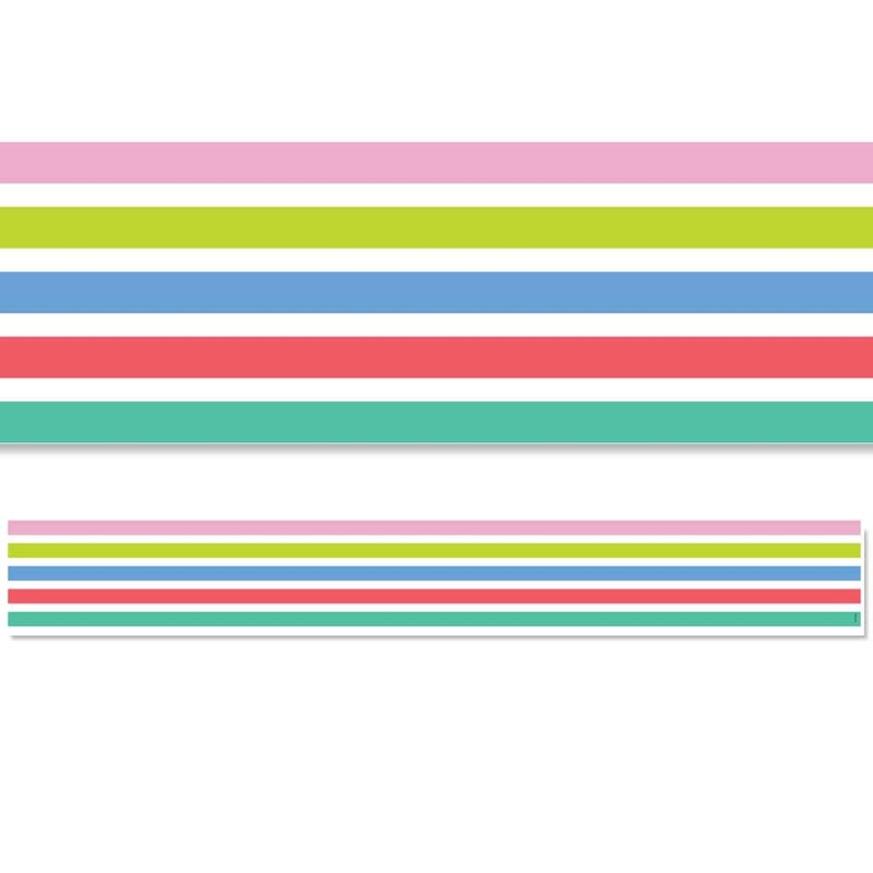 Rainbow Stripes Straight Border Trim - 48'