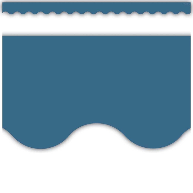 Slate Blue Scalloped Border Trim