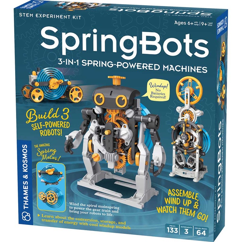 SpringBots 3-in-1 Spring-Powered Machines