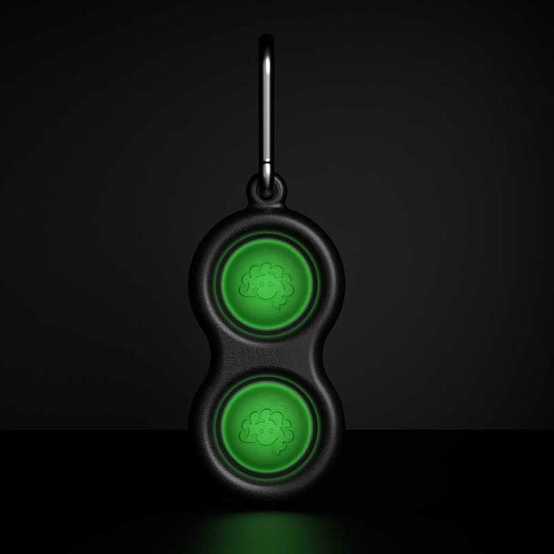 Fat Brain Simpl Dimpl Glow in the Dark Keychain - Sensory Fidget Toys