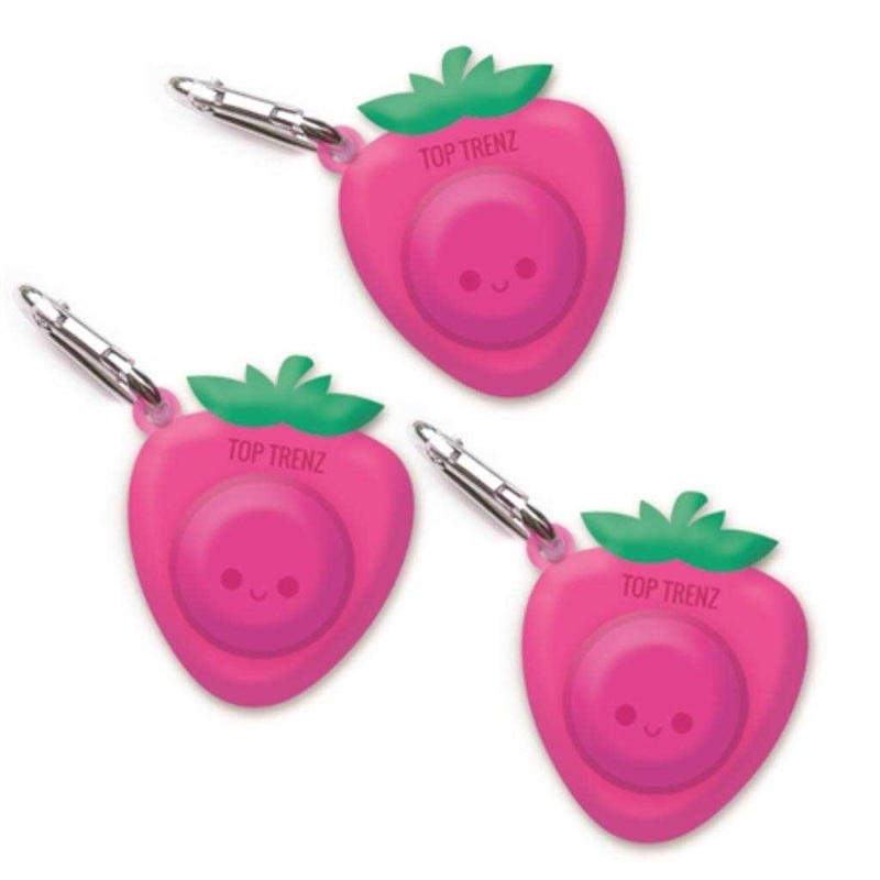 Top Trenz OMG! Mega Pop Strawberry Keychain - Fidget Toys Pop It