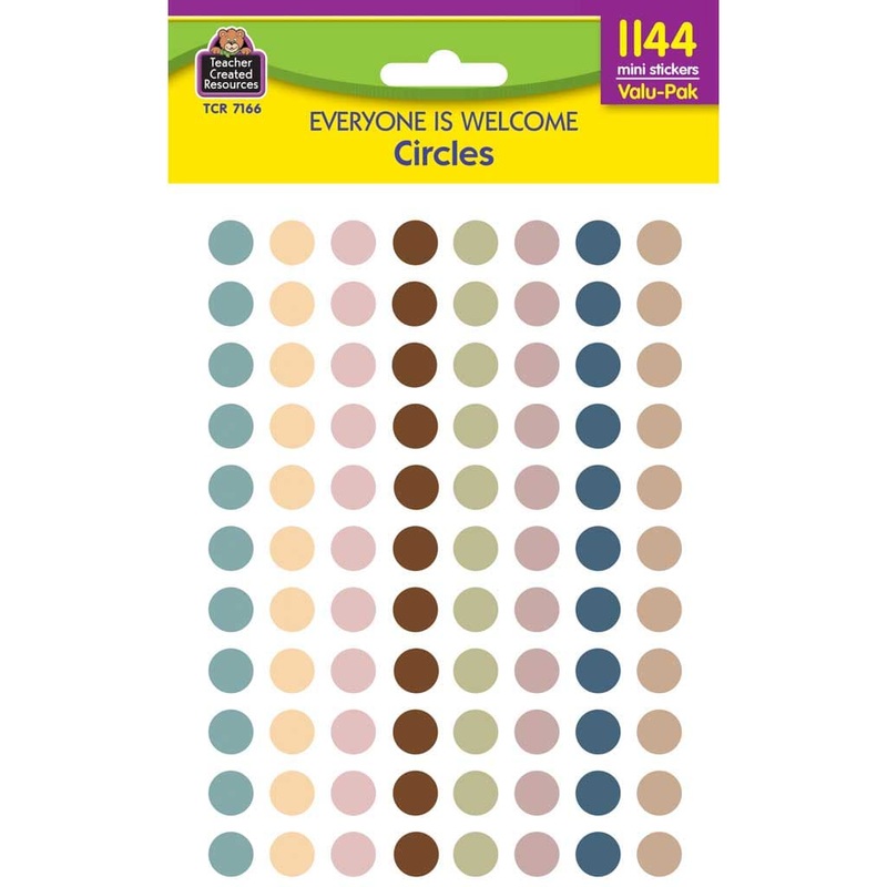 Everyone is Welcome Circles Mini Stickers Value Pack