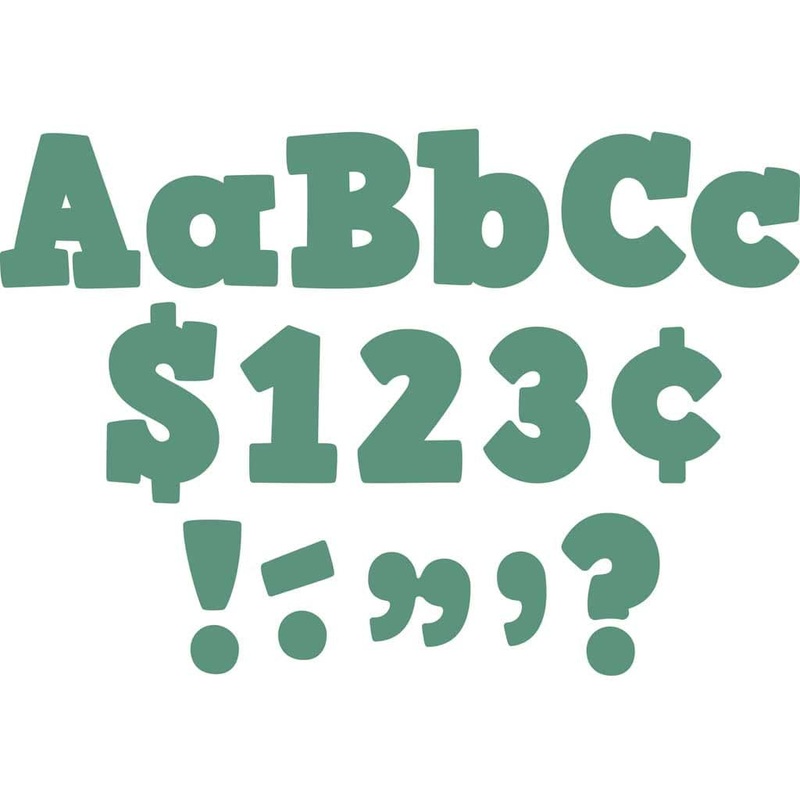 Teacher Created Resources Eucalyptus Green Bold Block 4" Letters