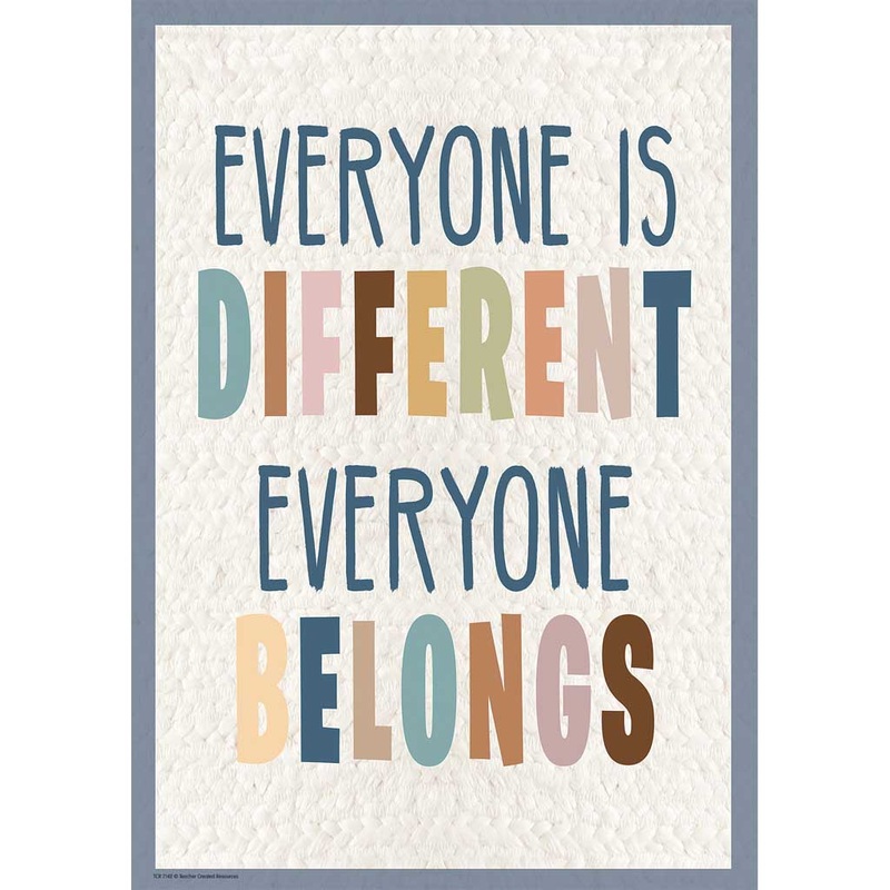 Teacher Created Resources Everyone is Different, Everyone Belongs Positive Poster