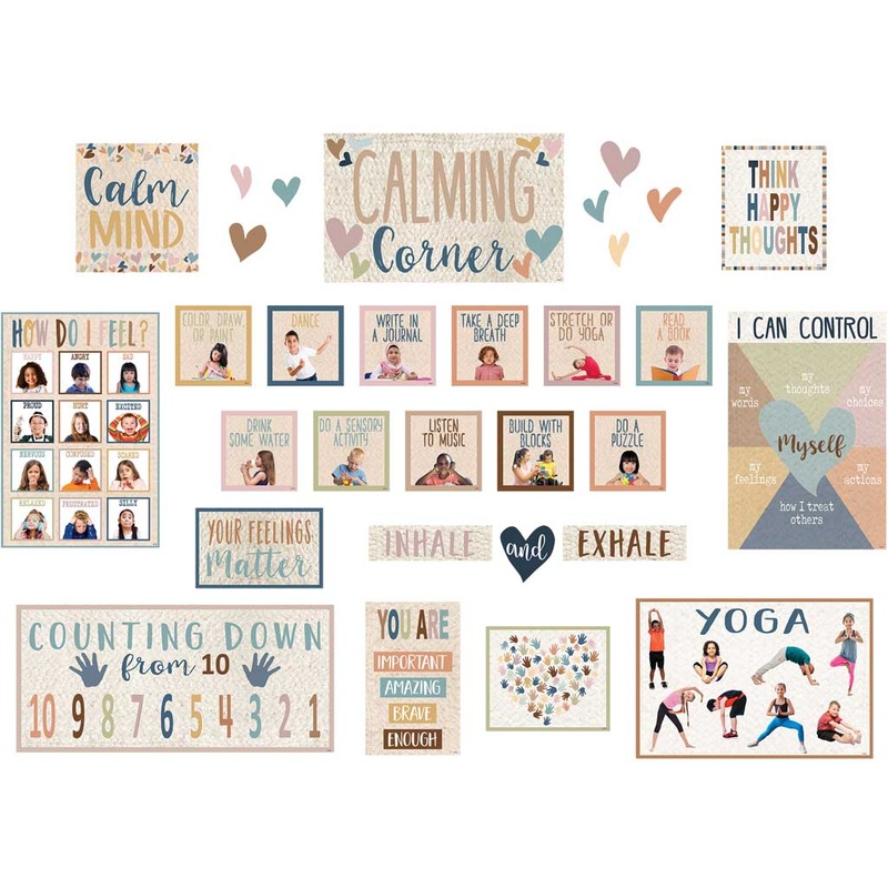 Teacher Created Resources Everyone is Welcome Calming Corner Bulletin Board Set