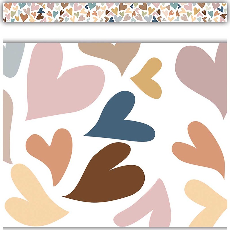 Teacher Created Resources Everyone is Welcome Hearts Straight Border Trim