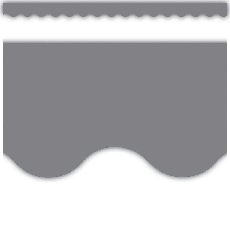 Teacher Created Resources Gray Scalloped Border Trim