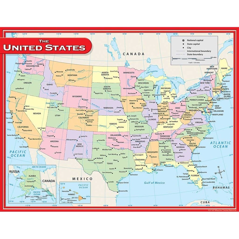 Teacher Created Resources US Map Chart