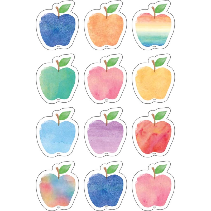 Teacher Created Resources Watercolor Apples Mini Accents