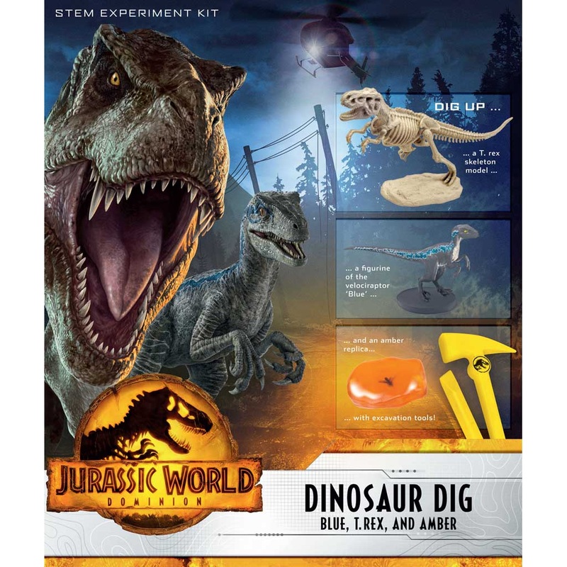 Thames & Kosmos Jurassic World: Dominion Dinosaur Dig - Blue, T-Rex, and Amber
