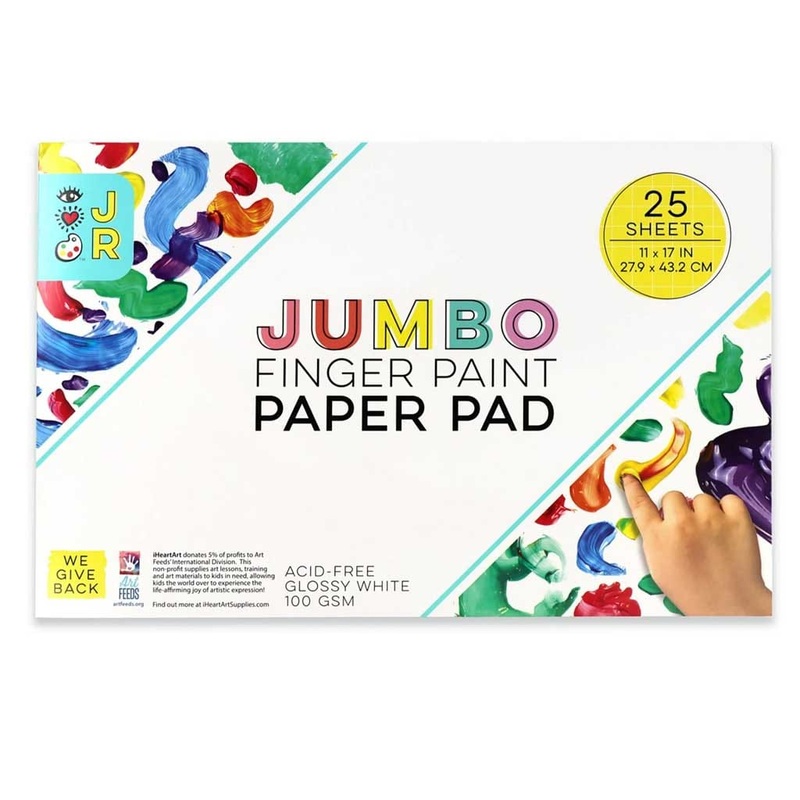 Bright Stripes Finger Paint Paper - Art Supplies for Kids