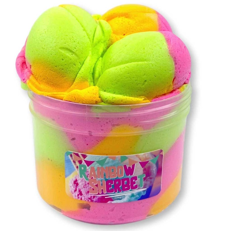 Rainbow Sherbet Cloud Dope Slime