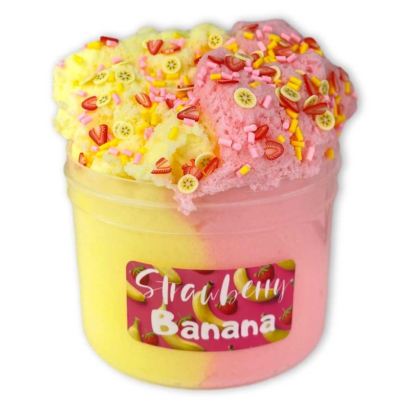 Strawberry Banana Cloud Dope Slime